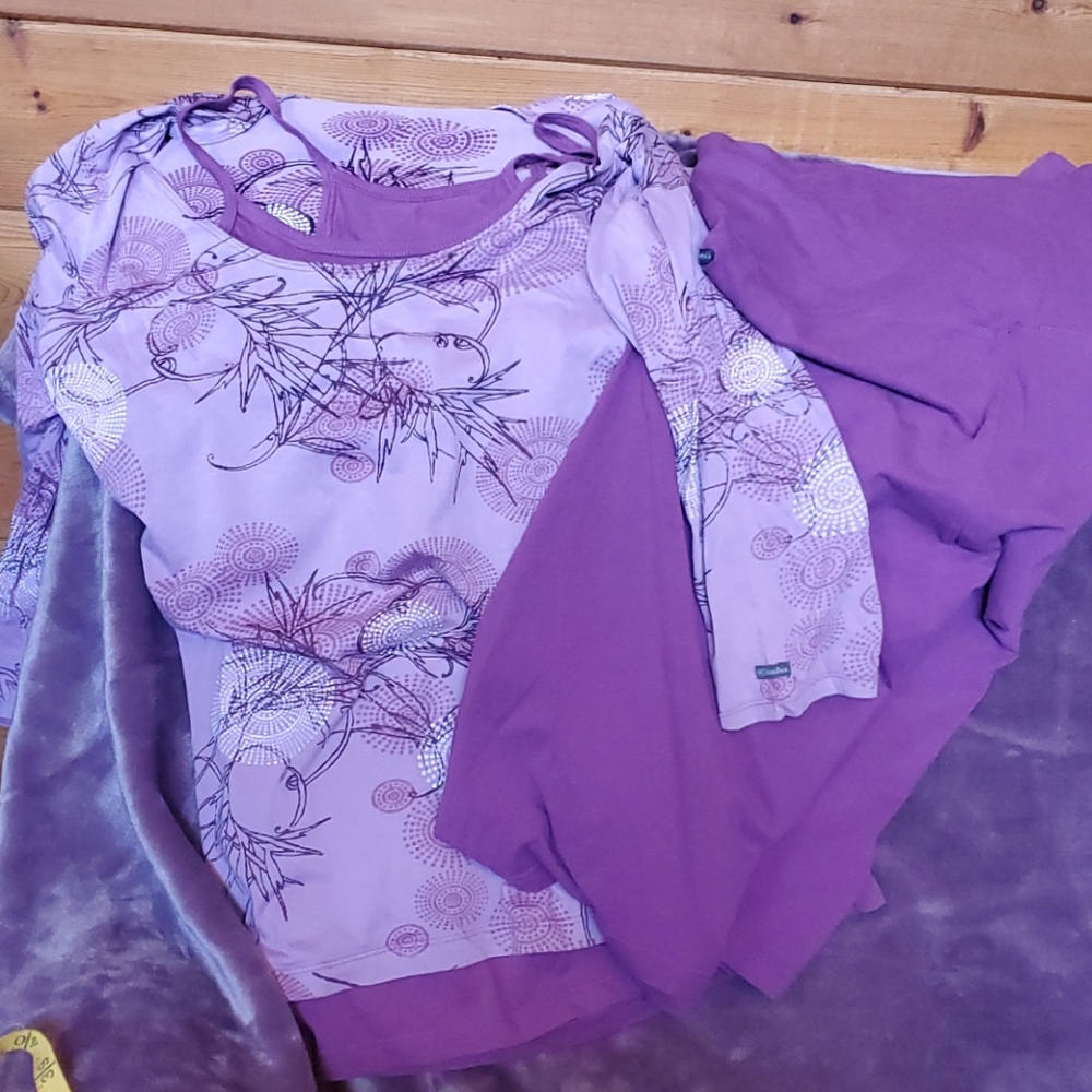 Purple columbia skirt set